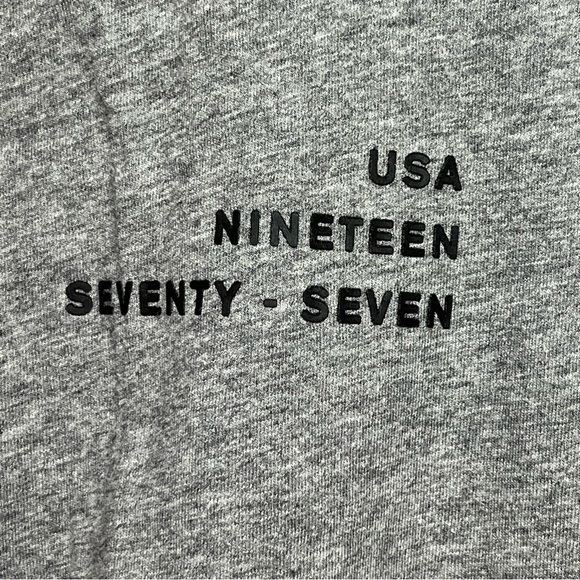 American Eagle Shirt Mens Small Gray Short Sleeve Spell Out Logo T Shirt - Picture 7 of 10